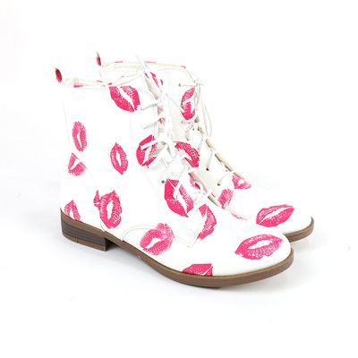 BOOTS ANDRE FEMME CUIR BLANC